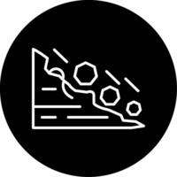 Landslide Emergency Rescue Operations Circle Inverted vector