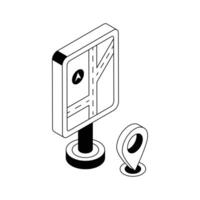 Check out this isometric icon of navigation panel system. vector