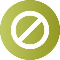 Banned Face Gradient Circle Icon vector