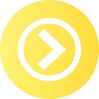 Chevron Forward Face Gradient Circle Icon vector