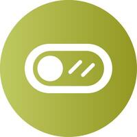 Toggle Button Face Gradient Circle Icon vector