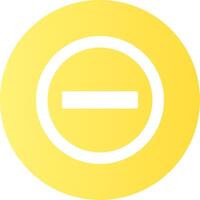 Remove Face Gradient Circle Icon vector