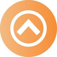 Chevron Up Face Gradient Circle Icon vector
