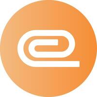Attach Pin Face Gradient Circle Icon vector