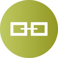 Link Face Gradient Circle Icon vector