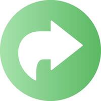 Redo Face Gradient Circle Icon vector