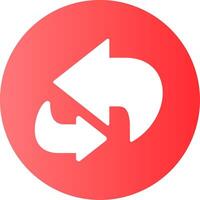 Refresh Face Gradient Circle Icon vector