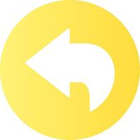 Undo Face Gradient Circle Icon vector