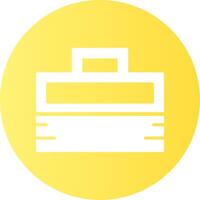 Brifcase Face Gradient Circle Icon vector