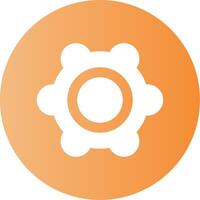 Gear Face Gradient Circle Icon vector