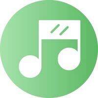 Music Face Gradient Circle Icon vector