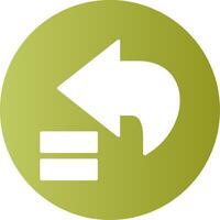 Backward Face Gradient Circle Icon vector