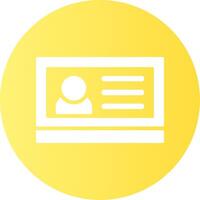 Office id Card Face Gradient Circle Icon vector