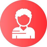 User Face Gradient Circle Icon vector