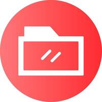 Folder Face Gradient Circle Icon vector
