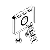Have a look at this isometric smart billboard. vector