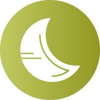 Moon Gradient Circle Icon vector