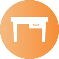 Table Gradient Circle Icon vector