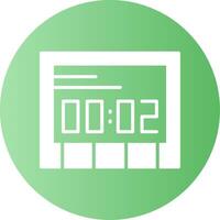 Clock Gradient Circle Icon vector