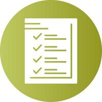 List Gradient Circle Icon vector