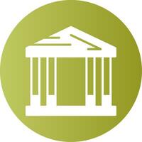 Bank Gradient Circle Icon vector