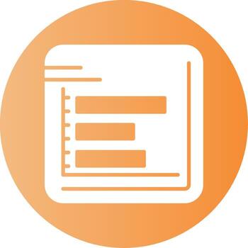 Bar chart Gradient Circle Icon vector