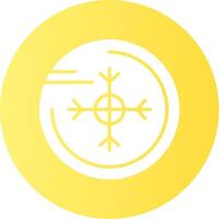 Snowflake Gradient Circle Icon vector