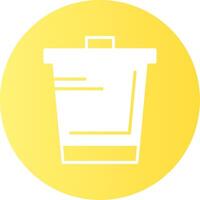 Trash Gradient Circle Icon vector