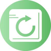 Undo Gradient Circle Icon vector