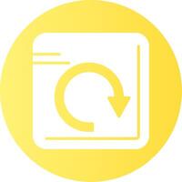 Redo Gradient Circle Icon vector