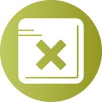 Cross Gradient Circle Icon vector