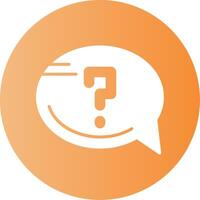 Help Gradient Circle Icon vector