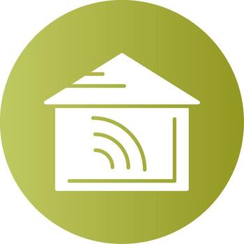 hogar automatización degradado circulo icono vector