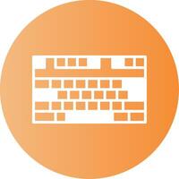 Keyboard Gradient Circle Icon vector