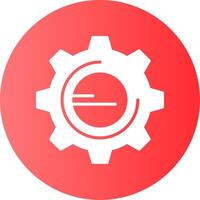 Settings Red Gradient Circle Icon vector