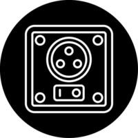 Retractable Power Cord Extension Circle Inverted vector