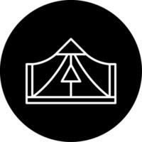 Secure Refugee Settlement Camp Circle Inverted vector