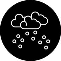 Light Snow and Flurry Signal Circle Inverted vector