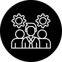 Team Collaboration and Communication Circle Inverted vector