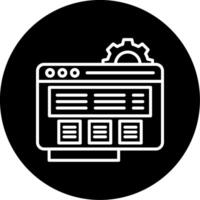 Scheduled Website Maintenance Tasks Circle Inverted vector