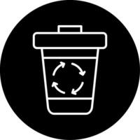Recycling Bin for Household Waste Circle Inverted vector