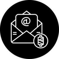 Email Thread View Circle Inverted vector