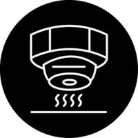Home Smoke Detector Alert Circle Inverted vector