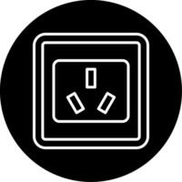 Embedded Power Outlet Circle Inverted vector