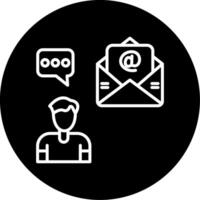 Grouped Email Discussion Circle Inverted vector