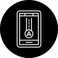 GPS Map Path Indicator Circle Inverted vector