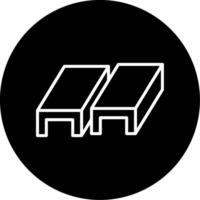 Solid Steel Support Bar Circle Inverted vector