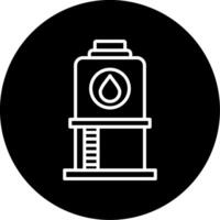 Water Storage Tank with Level Marker Circle Inverted vector