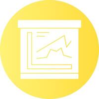 Line chart Gradient Circle Icon Design vector
