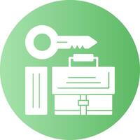 Key Gradient Circle Icon vector